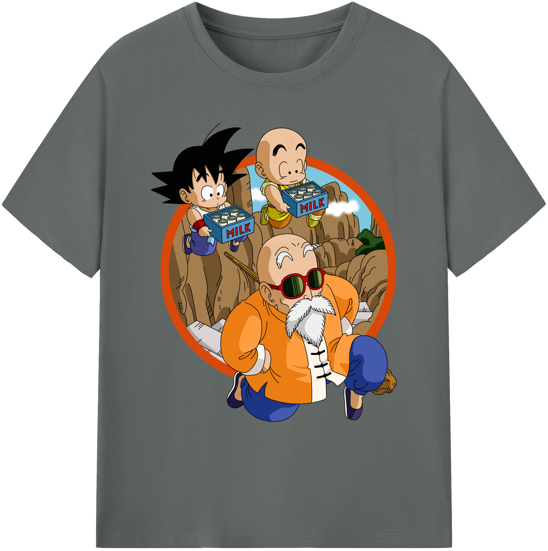 （画像用） ドラゴンボール 亀仙人（かめせんにん） DRAGON BALL Master Roshi Kame Sennin 綿100％ メンズ半袖Tシャツ｜肌触りやわらか＆通気性